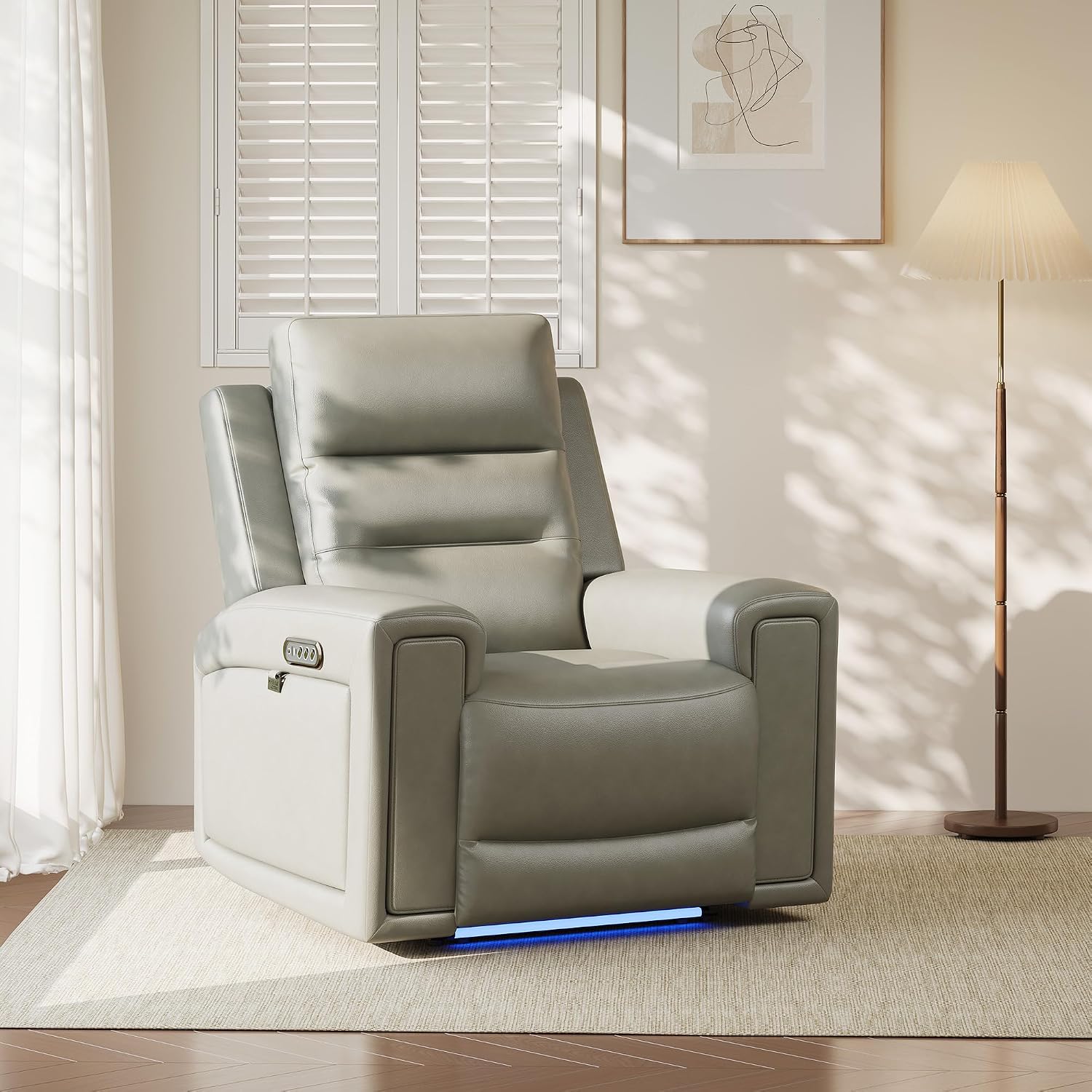 トリプルモーター電動リクライニングチェア、レザーウォールハガ - Home Cinema Chairs のレビューと価格