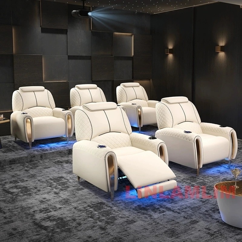 高級電動リクライニングシアター座席ソファ – LED照明、U - Home Cinema Chairs のレビューと価格